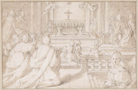 C 062
<br/>
Aanbidding van het Sacrament
<br/>
<em>Manzuoli, Tommaso (Maso da San Friano) (1536-1571)</em>